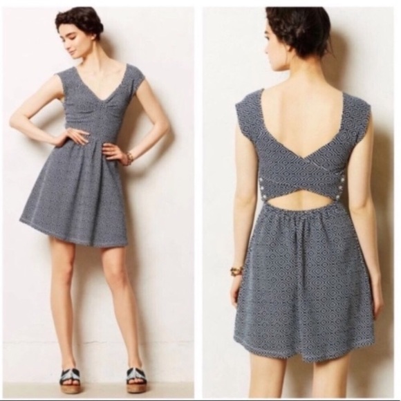 Postmark Matilde crisscross openback blue dress 2P S - Picture 4 of 4